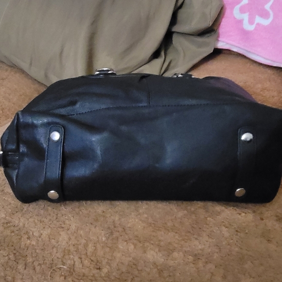 Coach Ashley Leather Black 2 way Bag Satchel nwot - Picture 11 of 13